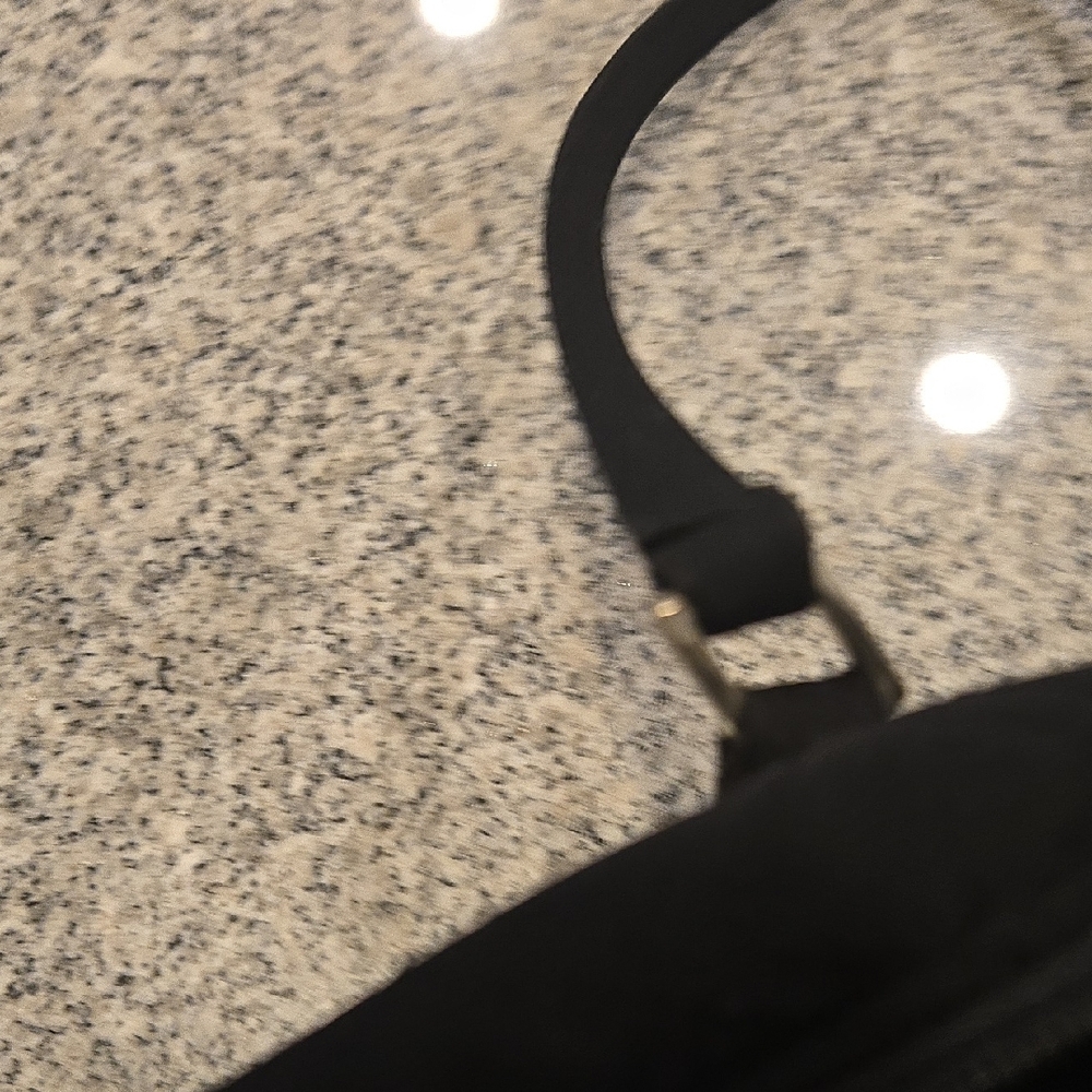 Vera Bradley Black Shoulder Bag Sleek Crescent Design - Picture 6 of 12